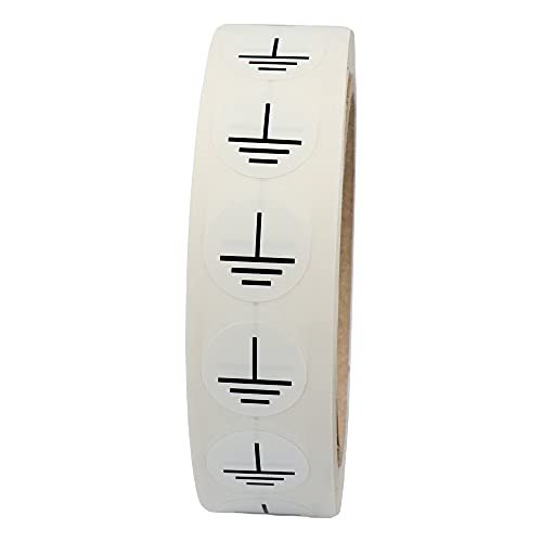 Labelident Leiterkennzeichnung - Erde - Ø 12,5 mm - 1.000 Leiterkennzeichen Etiketten auf 1 Rolle(n), Polyester, weiß, selbstklebend von Labelident