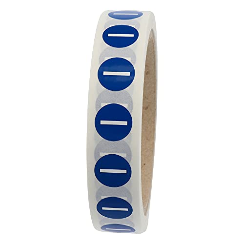 Labelident Leiterkennzeichnung - - - Gleichstrom negativ - Ø 15 mm - 1.000 Leiterkennzeichen Etiketten auf 1 Rolle(n), Polyester, blau, selbstklebend von Labelident
