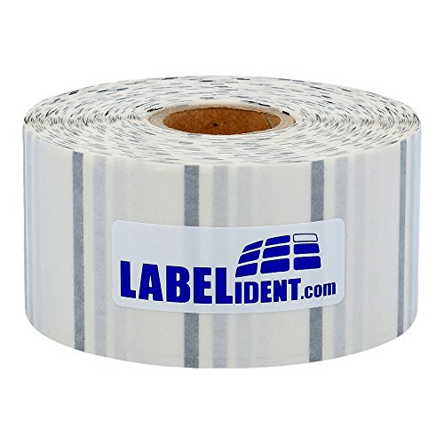 Labelident Polyester PET Etiketten transparent - 38 x 19 mm - 2.000 Schutzetiketten Am Etiketten-Anfang auf 1 Zoll (25,4 mm) Rolle, selbstklebend, hochklar, Thermotransfer von Labelident