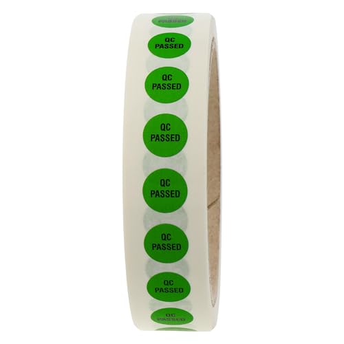 Qualitätssicherungsetiketten - QC PASSED - Ø 12,5 mm - 1.000 QS-Etiketten auf Rolle, Polyester grün, selbstklebend Qualitätssicherungsetiketten - QC PASSED - Ø 12,5 mm - 1.000 QS-Etiketten auf Rolle, Polyester grün, selbstklebend von Labelident