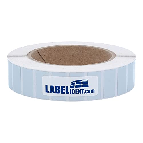 Labelident Sicherheitsetiketten, Checkerboard-Effekt - 25,4 x 12,7 mm - 10.000 Polyester Etiketten auf 3 Zoll (76,2 mm) Rolle für Standard- und Industriedrucker, selbstklebend. von Labelident