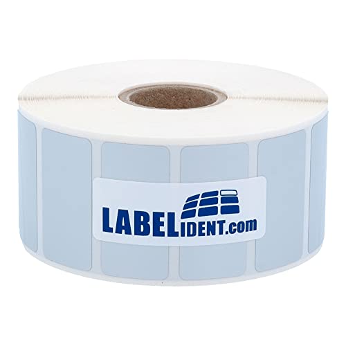 Labelident Sicherheitsetiketten, Checkerboard-Effekt - 40 x 20 mm - 2.000 Polyester Etiketten auf 1 Zoll (25,4 mm) Rolle für Desktopdrucker, selbstklebend von Labelident