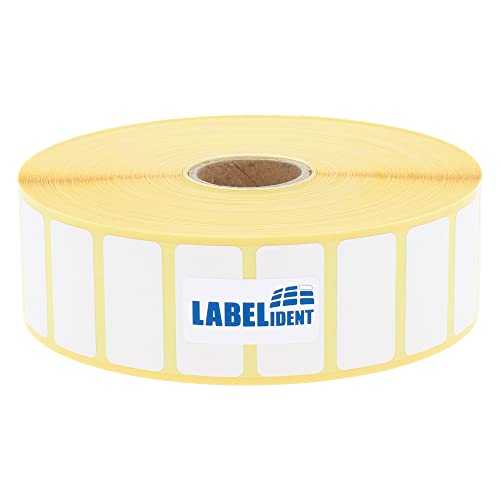 Labelident Thermo-Eco Papier auf Rolle - 30 x 15 mm - 4.000 BPA-freie Thermodirekt Etiketten auf 1 Zoll (25,4 mm) Rolle für Desktopdrucker, wieder ablösbar von Labelident