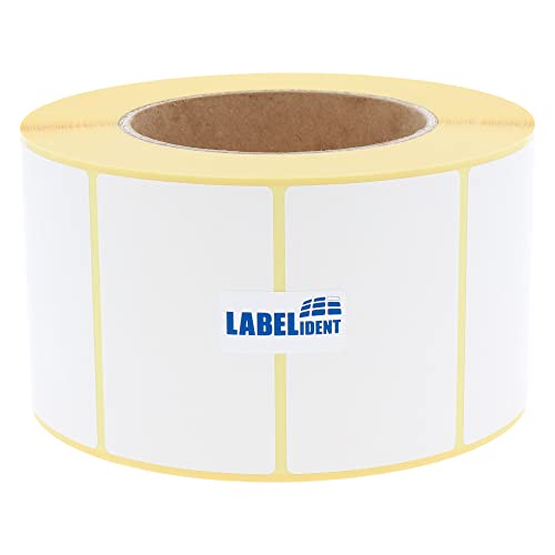 Labelident Thermo Eco Etiketten auf Rolle - 70 x 45 mm - 1500 BPA-freie Thermodirekt Etiketten auf 3 Zoll Rolle für Standard- und Industriedrucker, wieder ablösbar von Labelident