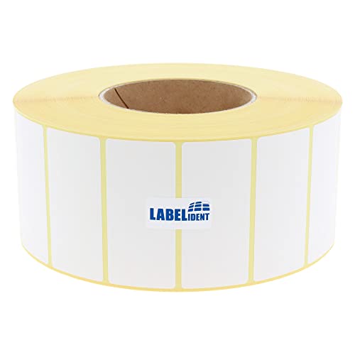 Thermoetiketten - 70 x 32 mm - 4.470 Thermodirekt Etiketten Eco selbstklebend auf Rolle, 76 mm Kern von Labelident