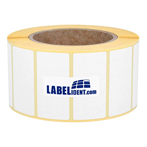 Labelident Thermoetiketten 76,2 x 25,4 mm, formatgleich mit Zebra 880738-025 - 5.180 Zebra Drucker Etiketten auf 3 Zoll (76,2 mm) Rolle, selbstklebend von Labelident