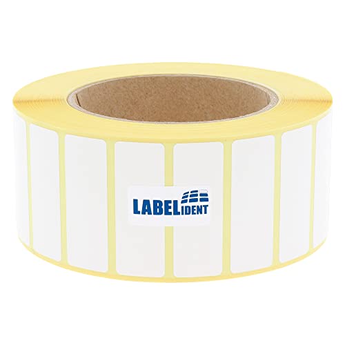Thermoetiketten - 50 x 18 mm - 2.500 Thermodirekt Etiketten Eco selbstklebend auf Rolle, 76 mm Kern von Labelident