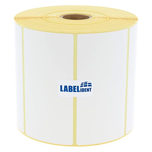 Labelident Thermo-Top Papier 100 x 50 mm, formatgleich mit Zebra 87000-1.300 Thermodirekt-Etiketten auf 1 Zoll (25,4 mm) Rolle von Labelident