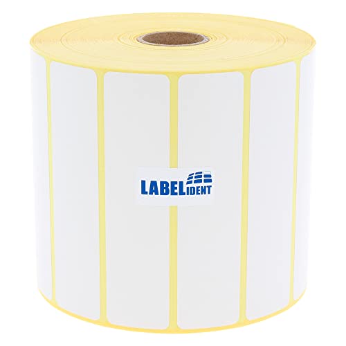 Labelident Thermo-Top Papier 101,6 x 25,4 mm, formatgleich mit Zebra 800264 105-2.580 Thermodirekt-Etiketten auf 1 Zoll (25,4 mm) Rolle von Labelident