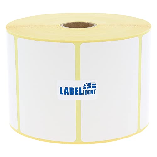 Labelident Thermo-Top Papier 76,2 x 50,8 mm, formatgleich mit Zebra 800263-205 - 1.370 Thermodirekt-Etiketten auf 1 Zoll (25,4 mm) Rolle von Labelident