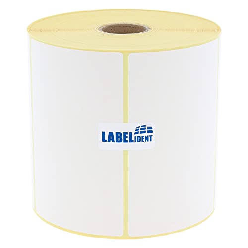 Labelident Thermo-Top Papier 101,6 x 63,5 mm - 1.100 Thermodirekt-Etiketten auf 1 Zoll (25,4 mm) Rolle von Labelident