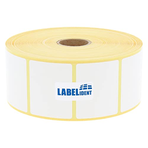 Labelident Thermoetiketten auf Rolle - 45 x 36 mm - 2000 BPA-freie Thermodirekt Etiketten auf 1 Zoll Rolle für Desktopdrucker, selbstklebend von Labelident