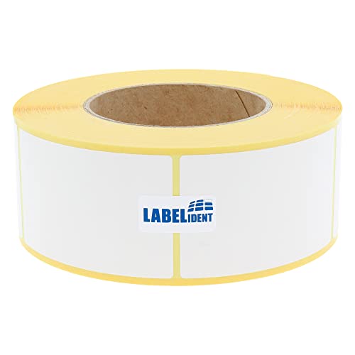 Labelident Thermoetiketten auf Rolle - 50 x 80 mm - 1.000 BPA-freie Thermodirekt Etiketten Eco auf 3 Zoll (76,2 mm) für Standard- und Industriedrucker von Labelident