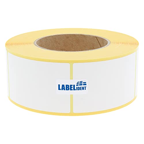 Thermoetiketten auf Rolle - 50 x 80 mm - 1.000 BPA-freie Thermodirekt Etiketten Eco auf 76 mm für Standard- und Industriedrucker von Labelident