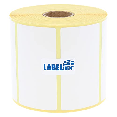 Labelident Thermoetiketten auf Rolle - 75 x 40 mm - 1000 BPA-freie Thermodirekt Etiketten auf 1 Zoll Rolle für Desktopdrucker, selbstklebend von Labelident