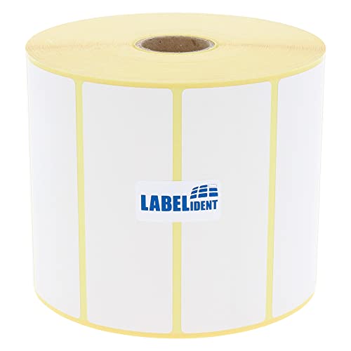 Labelident Thermoetiketten auf Rolle - 90 x 33 mm - 2000 BPA-freie Thermodirekt Etiketten auf 1 Zoll Rolle für Desktopdrucker, selbstklebend Labelident Thermoetiketten auf Rolle - 90 x 33 mm - 2000 BPA-freie Thermodirekt Etiketten auf 1 Zoll Rolle für Desktopdrucker, selbstklebend von Labelident