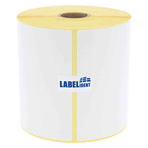 Zebra kompatible Papier Etiketten, Z-Perform 1000T - 101,6 x 101,6 mm - formatgleich mit Zebra 87604-662 Etiketten für Zebra Drucker auf 25 mm Kern, selbstklebend von Labelident