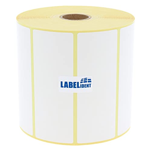 Zebra kompatible Papier Etiketten, Z-Perform 1000T - 101,6 x 38,1 mm - formatgleich mit Zebra 800294-155 - 1.790 Etiketten für Zebra Drucker auf 25 mm Kern, selbstklebend von Labelident