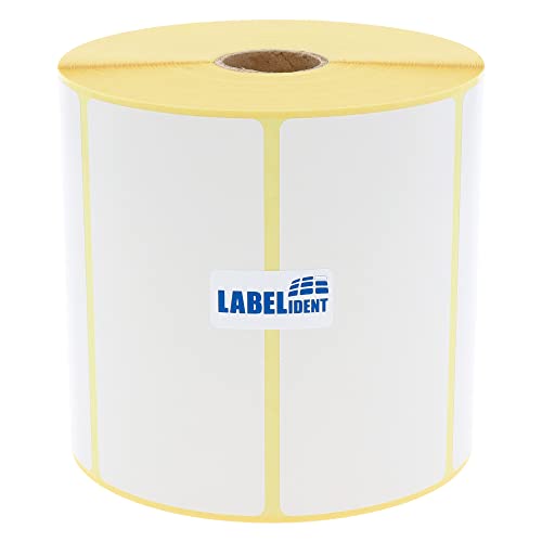 Thermotransfer-Etiketten 101,6 x 50,8 mm, formatgleich mit Zebra 800274-205 - 1.370 Papier-Etiketten auf 25 mm Rolle, selbstklebend von Labelident