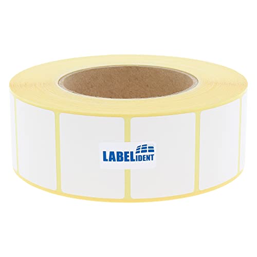Zebra kompatible Papier Etiketten, Z-Perform 1000T - 48 x 35 mm - formatgleich mit Zebra 3002866-4.490 Etiketten für Zebra Drucker auf 76 mm Kern, selbstklebend von Labelident