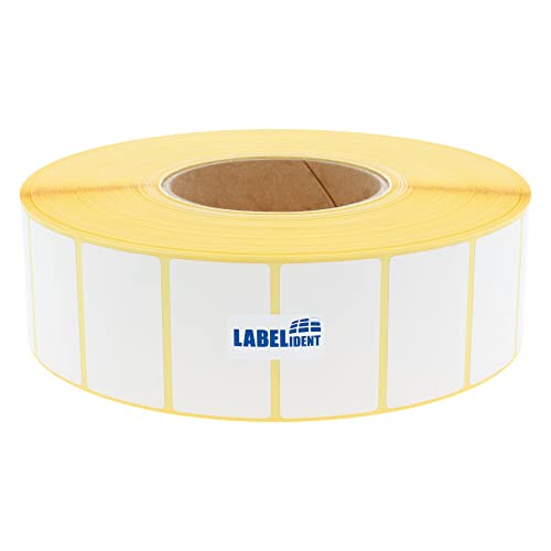 Zebra kompatible Papier Etiketten, Z-Perform 1000T - 50,8 x 31,75 mm - formatgleich mit Zebra 880010-031 - 4.240 Etiketten für Zebra Drucker auf 76 mm Kern, selbstklebend von Labelident