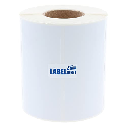 Labelident Thermotransfer Etiketten auf Rolle - 101,6 x 50,8 mm - 625 Papier Etiketten High Gloss, 1,57 Zoll (40 mm) Kern, hochglänzend, Inkjet Etiketten beschichtet von Labelident