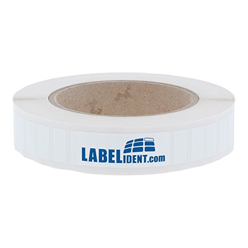 Thermotransfer Etiketten auf Rolle - 16,5 x 5,1 mm - 10.000 Polyester Etiketten für Typenschilder, 76 mm, selbstklebend, satinweiß von Labelident