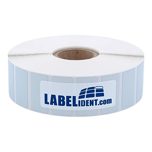 Labelident Thermotransfer-Etiketten auf Rolle silber - 25,4 x 12,7 mm - 4.650 Polyester PET Etiketten für Typenschilder, 1 Zoll (25,4 mm), extrem permanent von Labelident