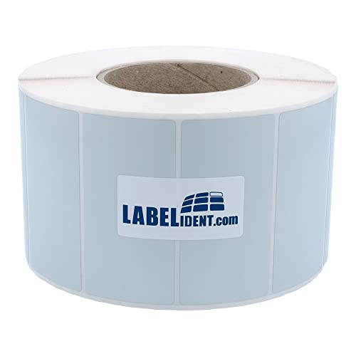 Labelident Thermotransfer-Etiketten auf Rolle silber - 90 x 45 mm - 2.500 Polyester PET Etiketten auf 1 Rolle(n), 3 Zoll (76,2 mm), Typenschild Etiketten selbstklebend von Labelident