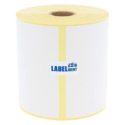 Labelident Thermotransfer-Etiketten auf Rolle weiß - 100 x 120 mm - 500 Haftetiketten auf 1 Rolle(n), 1 Zoll Kern, Rollenetiketten Papier, selbstklebend von Labelident