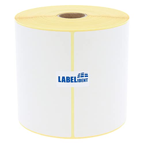 Labelident Thermotransfer-Etiketten auf Rolle weiß - 100 x 150 mm - 500 Haftetiketten auf 1 Rolle/n, 1 Zoll (25,4 mm) Kern, Rollenetiketten Papier, selbstklebend, Trägerperfo. von Labelident