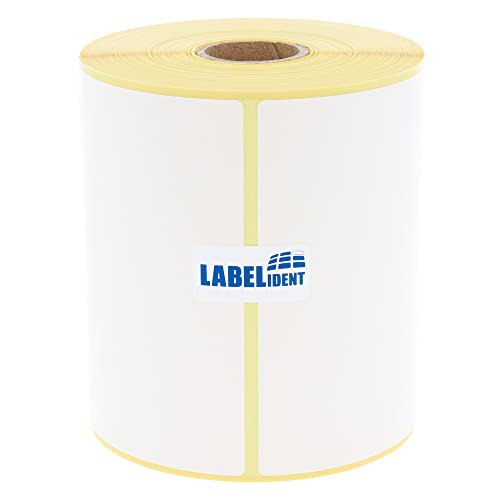 Labelident Thermotransfer-Etiketten auf Rolle weiß - 100 x 200 mm - 250 Haftetiketten auf 1 Rolle(n), 1 Zoll (25,4 mm) Kern, Rollenetiketten Papier, selbstklebend, Trägerperfo. von Labelident