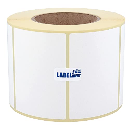 Labelident Thermotransfer-Etiketten auf Rolle weiß - 100 x 80 mm - 2.000 Haftetiketten auf 1 Rolle/n, 3 Zoll (76,2 mm) Kern, Rollenetiketten Papier, selbstklebend von Labelident