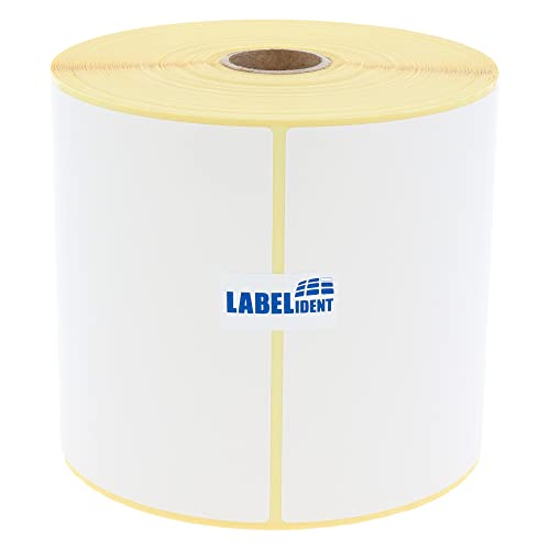 Labelident Thermotransfer-Etiketten auf Rolle weiß - 105 x 148 mm - 500 Haftetiketten auf 1 Rolle(n), 1 Zoll Kern, Rollenetiketten Papier, selbstklebend von Labelident
