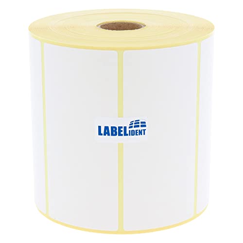 Labelident Thermotransfer-Etiketten auf Rolle weiß - 106 x 48 mm - 1500 Haftetiketten auf 1 Rolle(n), 1 Zoll Kern, Rollenetiketten Papier, selbstklebend von Labelident