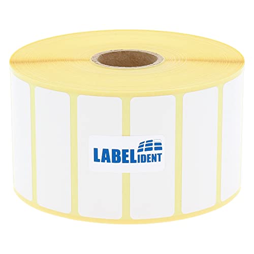 Labelident Thermotransfer-Etiketten auf Rolle weiß - 50 x 18 mm - 2500 Haftetiketten auf 1 Rolle(n), 1 Zoll Kern, Rollenetiketten Papier, selbstklebend von Labelident