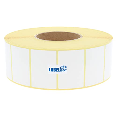 Labelident Thermotransfer-Etiketten auf Rolle weiß - 68 x 34 mm - 5.000 Haftetiketten auf 1 Rolle(n), 3 Zoll (76,2 mm) Kern, Rollenetiketten Papier, selbstklebend von Labelident