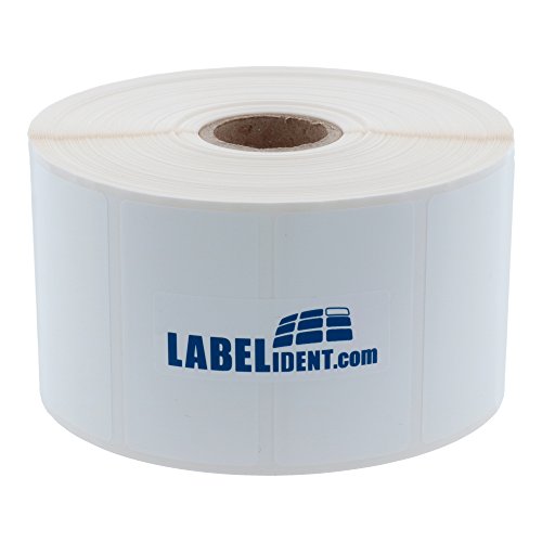 Labelident Thermotransfer Etiketten auf Rolle weiß - 70 x 25,4 mm - 3000 Polyester PET Etiketten für Typenschilder, 1 Zoll, selbstklebend, glänzend von Labelident