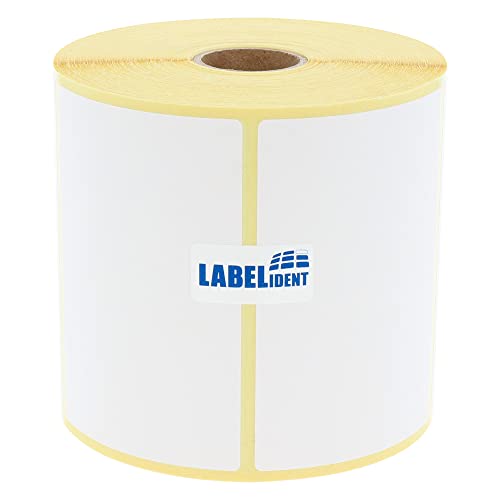 Labelident Thermotransfer-Etiketten auf Rolle weiß - 80 x 50 mm - 1.370 Haftetiketten auf 1 Rolle(n), 1 Zoll (25,4 mm) Kern, Rollenetiketten Papier, selbstklebend von Labelident