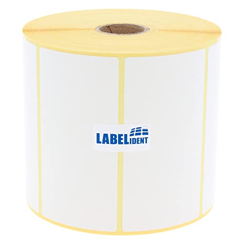 Labelident Thermotransfer-Etiketten auf Rolle weiß - 82,55 x 50,8 mm - 1.400 Haftetiketten auf 1 Rolle/n, 1 Zoll (25,4 mm) Kern, Rollenetiketten Papier, selbstklebend von Labelident