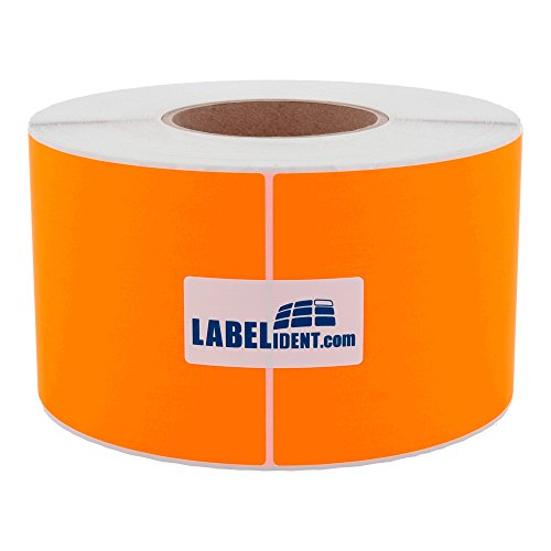 Labelident Thermotransfer-Etiketten in leuchtorange - 100 x 150 mm - 1.000 Rollenetiketten auf 3 Zoll (76,2 mm) Rolle, Papier, selbstklebend Labelident Thermotransfer-Etiketten in leuchtorange - 100 x 150 mm - 1.000 Rollenetiketten auf 3 Zoll (76,2 mm) Rolle, Papier, selbstklebend von Labelident