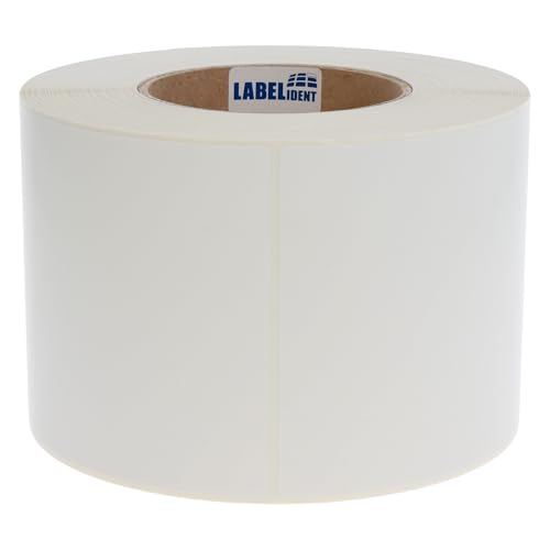Labelident Thermotransfer-Etiketten extrem permanent - 100 x 150 mm - 500 Reifenetiketten auf 3 Zoll (76,2 mm) Rollenkern, Papier, seidenmatt, Trägerperfo. von Labelident