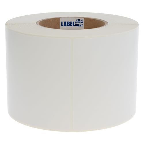 Thermotransfer-Etiketten extrem permanent - 100 x 150 mm - 500 Reifenetiketten auf 76 mm Rollenkern, Papier, leicht glänzend, Trägerperfo. von Labelident