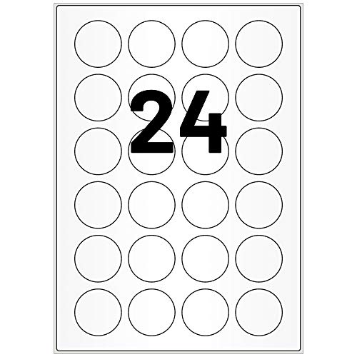 Labelident Universal Etiketten weiß - Ø 40 mm - 12.000 Papieretiketten rund selbstklebend auf 500 DIN A4 Bogen, Laseretiketten matt Labelident Universal Etiketten weiß - Ø 40 mm - 12.000 Papieretiketten rund selbstklebend auf 500 DIN A4 Bogen, Laseretiketten matt von Labelident