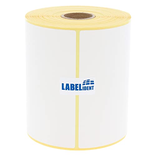 Versandetiketten DHL, DPD, Fedex, GLS, Hermes, UPS - 101,6 x 150 mm - 300 BPA-freie Thermo-Eco Papier Etiketten auf 1 Rolle(n), 25 mm, Thermodirekt selbstklebend, Trägerperfo. von Labelident