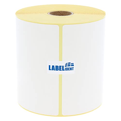 Versandetiketten DHL, DPD, Fedex, GLS, Hermes, UPS - 101,6 x 152,4 mm - 370 BPA-freie Thermo-Eco Papier Etiketten auf 1 Rolle(n), 25 mm, Thermodirekt selbstklebend, Trägerperfo. von Labelident