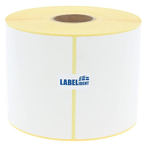 Versandetiketten DHL, DPD, Fedex, GLS, Hermes, UPS - 100 x 200 mm - 500 Thermo-Eco Papier Etiketten auf 1 Rolle(n) mit 40 mm Kern, Thermodirekt Etiketten selbstklebend, Trägerperfo. von Labelident