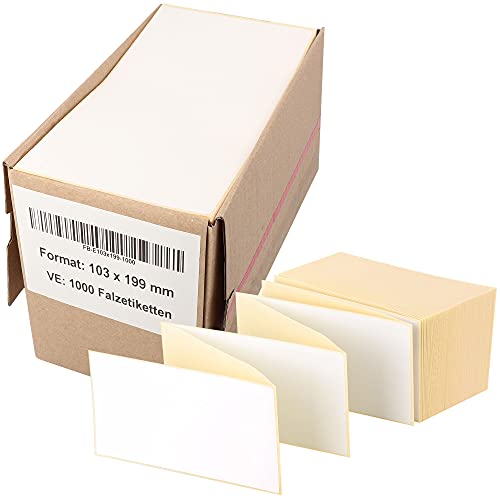 Labelident Versandetiketten DHL - 103 x 199 mm - 1.000 Thermodirekt Etiketten in 1 Packung, selbstklebend, Leporello Etiketten mit Trägerperfo., DHL 910-300-600 Common Label von Labelident