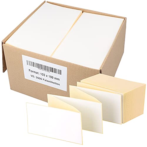 Labelident Versandetiketten DHL - 103 x 199 mm - 2.000 Thermodirekt Etiketten in 1 Packung, selbstklebend, Leporello Etiketten mit Trägerperfo., DHL 910-300-600 Common Label von Labelident