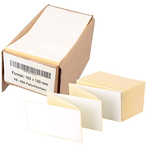 Labelident Versandetiketten DHL - 103 x 199 mm - 500 Thermodirekt Etiketten in 1 Packung, selbstklebend, Leporello Etiketten mit Trägerperfo., DHL 910-300-600 Common Label von Labelident